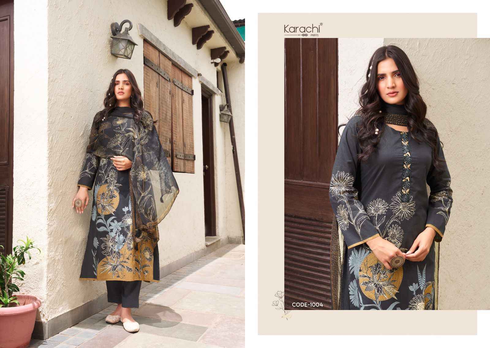 Kesar Karachi Prints Bahara Lawn Wholesale Dress Material Surat ( 6 pcs Catalogue )