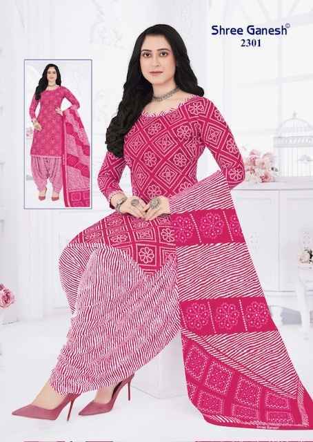 Shree Ganesh Bandhani Vol 3 Cotton Wholesale Dress Material (15 pcs Catalogue )