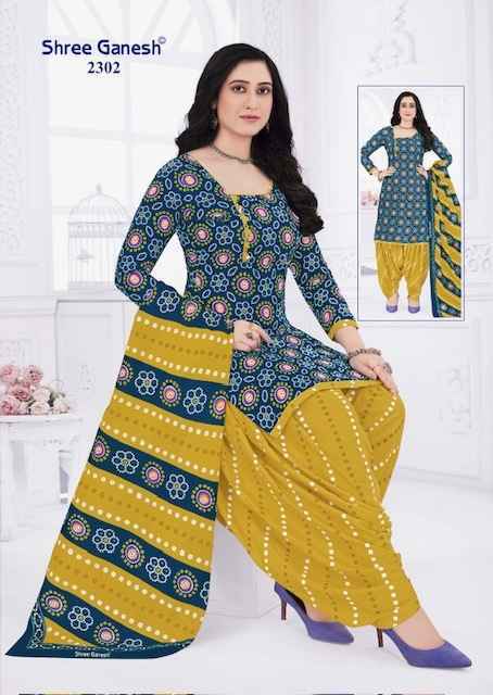 Shree Ganesh Bandhani Vol 3 Cotton Wholesale Dress Material (15 pcs Catalogue )
