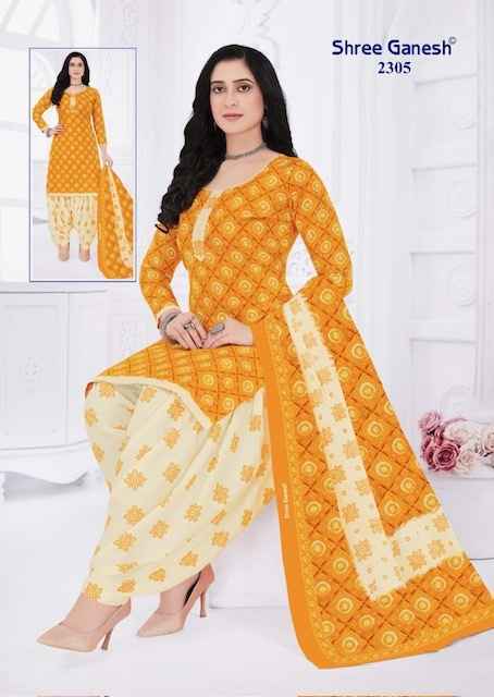 Shree Ganesh Bandhani Vol 3 Cotton Wholesale Dress Material (15 pcs Catalogue )