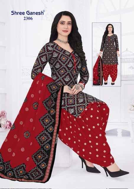 Shree Ganesh Bandhani Vol 3 Cotton Wholesale Dress Material (15 pcs Catalogue )