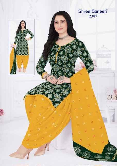Shree Ganesh Bandhani Vol 3 Cotton Wholesale Dress Material (15 pcs Catalogue )