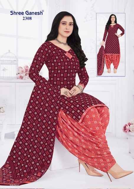 Shree Ganesh Bandhani Vol 3 Cotton Wholesale Dress Material (15 pcs Catalogue )