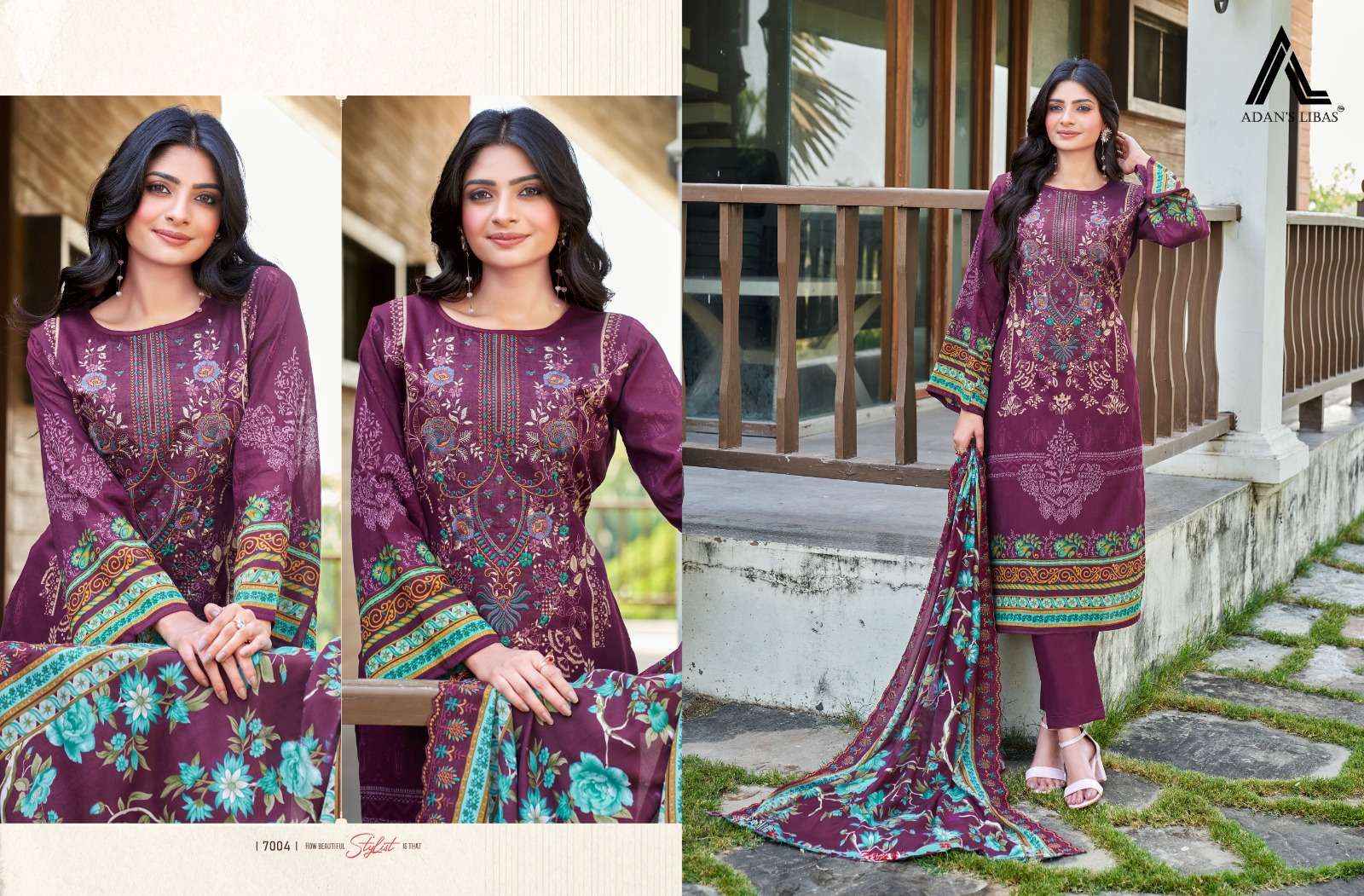 ADAN LIBAS GUZARISH VOL 14 COTTON DIGITAL PRINTS WITH FANCY DUPATTA WORK SUIT ( 8 PCS CATALOG )