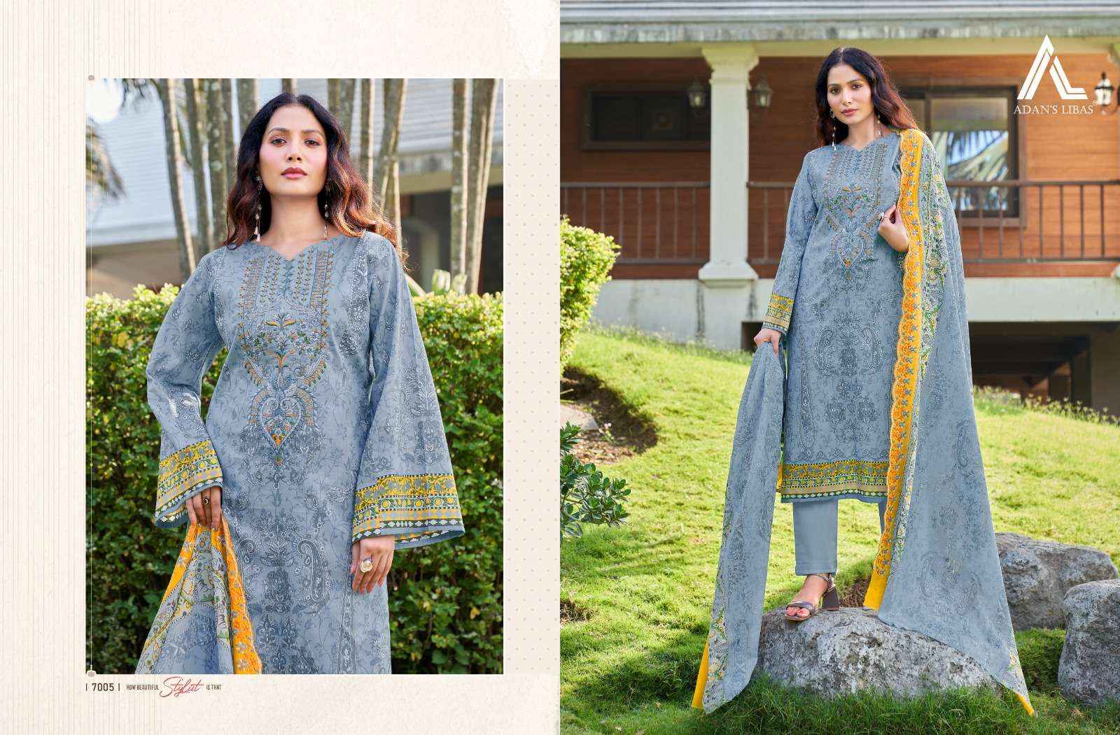 ADAN LIBAS GUZARISH VOL 14 COTTON DIGITAL PRINTS WITH FANCY DUPATTA WORK SUIT ( 8 PCS CATALOG )