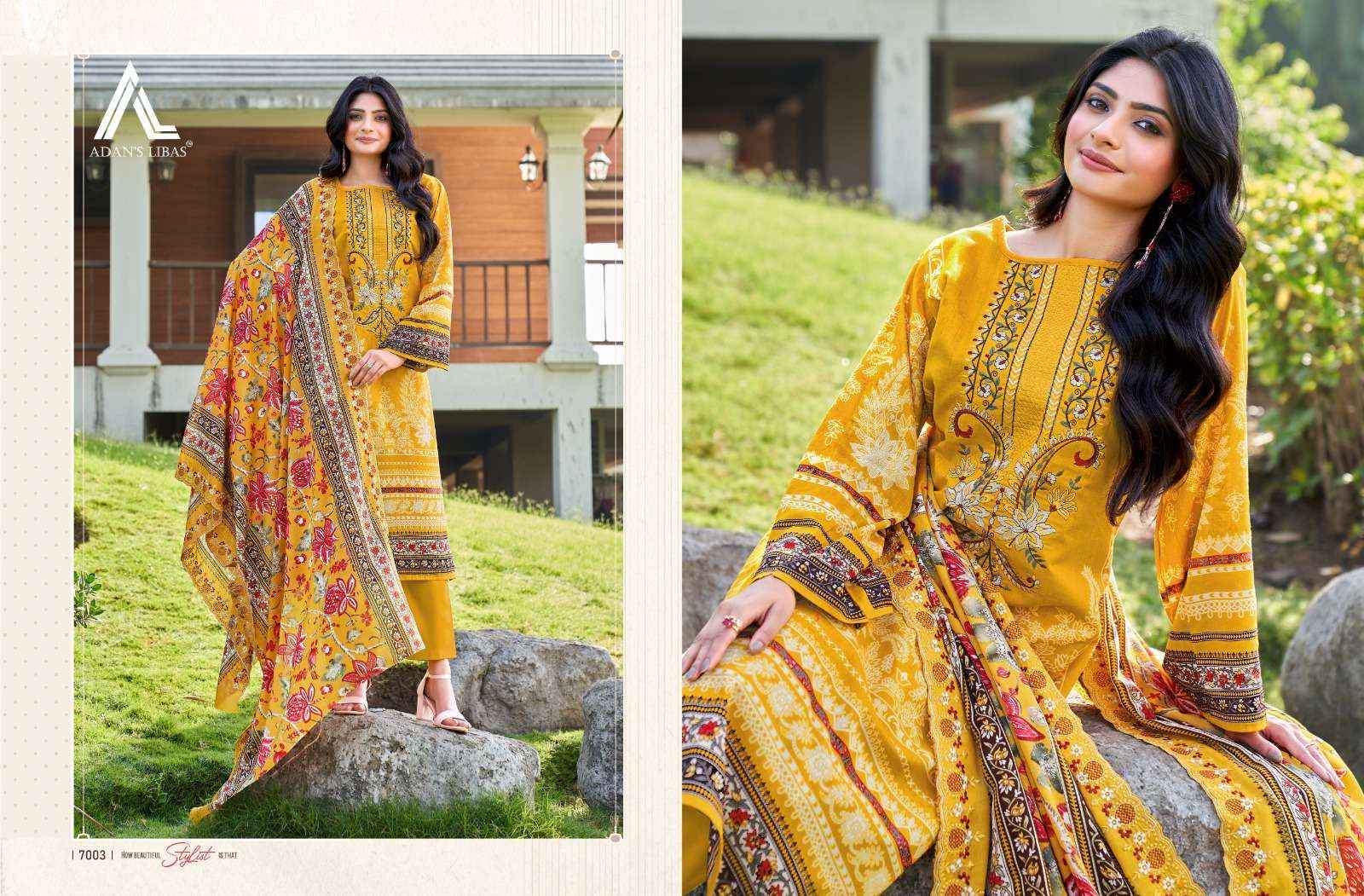 ADAN LIBAS GUZARISH VOL 14 COTTON DIGITAL PRINTS WITH FANCY DUPATTA WORK SUIT ( 8 PCS CATALOG )