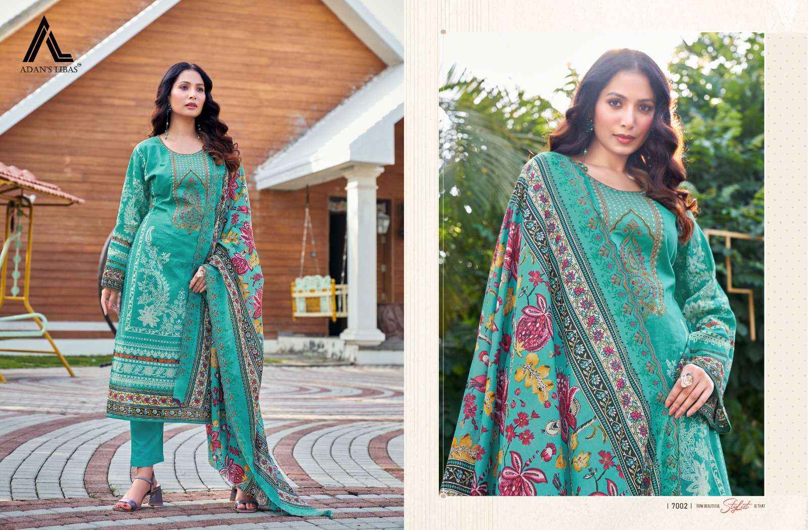 ADAN LIBAS GUZARISH VOL 14 COTTON DIGITAL PRINTS WITH FANCY DUPATTA WORK SUIT ( 8 PCS CATALOG )
