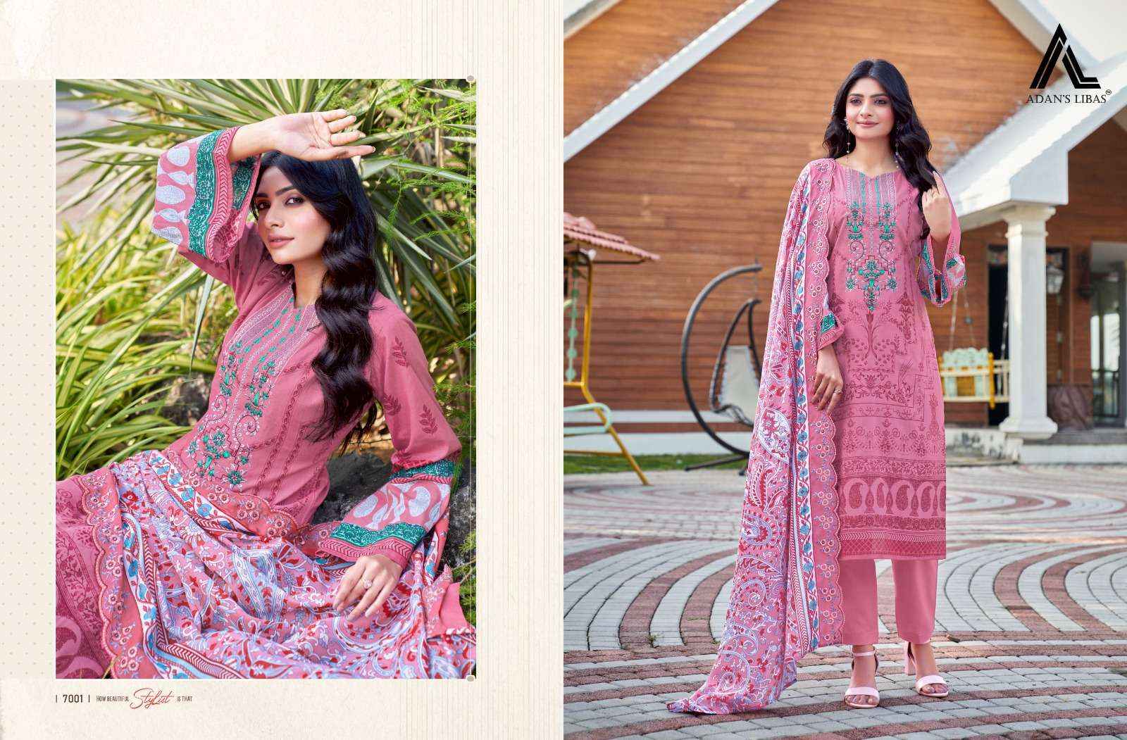ADAN LIBAS GUZARISH VOL 14 COTTON DIGITAL PRINTS WITH FANCY DUPATTA WORK SUIT ( 8 PCS CATALOG )