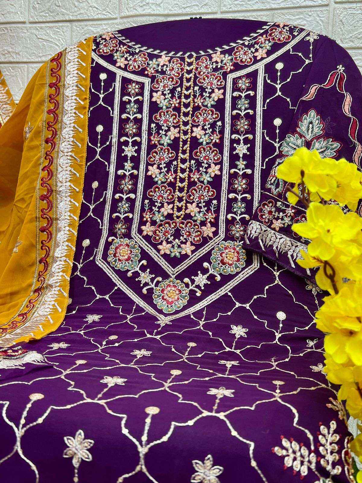 AL KHUSHBU DESIGN NO - 6021-22-23 GEORGETTE PAKISTANI SUIT ( 3 PCS CATALOG )