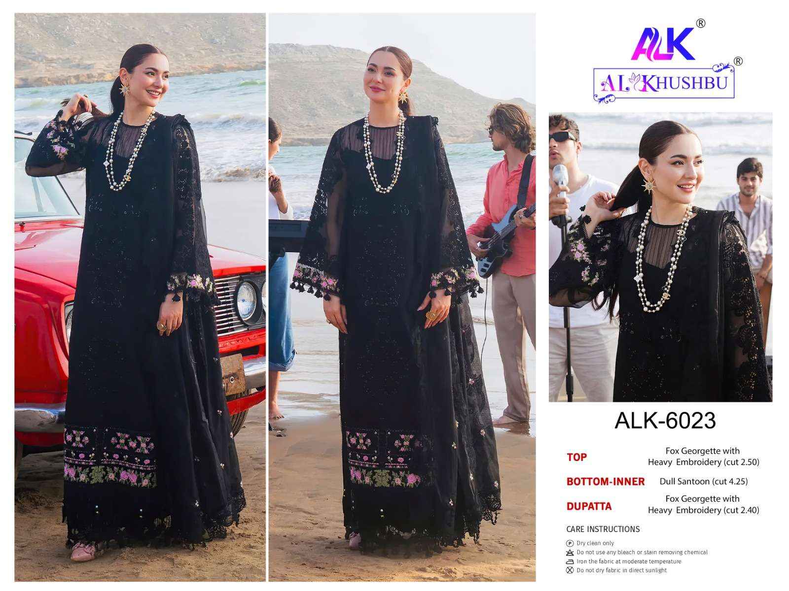AL KHUSHBU DESIGN NO - 6021-22-23 GEORGETTE PAKISTANI SUIT ( 3 PCS CATALOG )