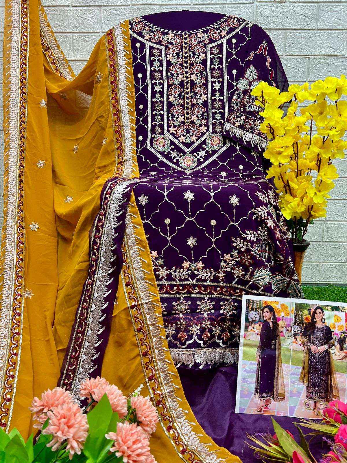 AL KHUSHBU DESIGN NO - 6021-22-23 GEORGETTE PAKISTANI SUIT ( 3 PCS CATALOG )