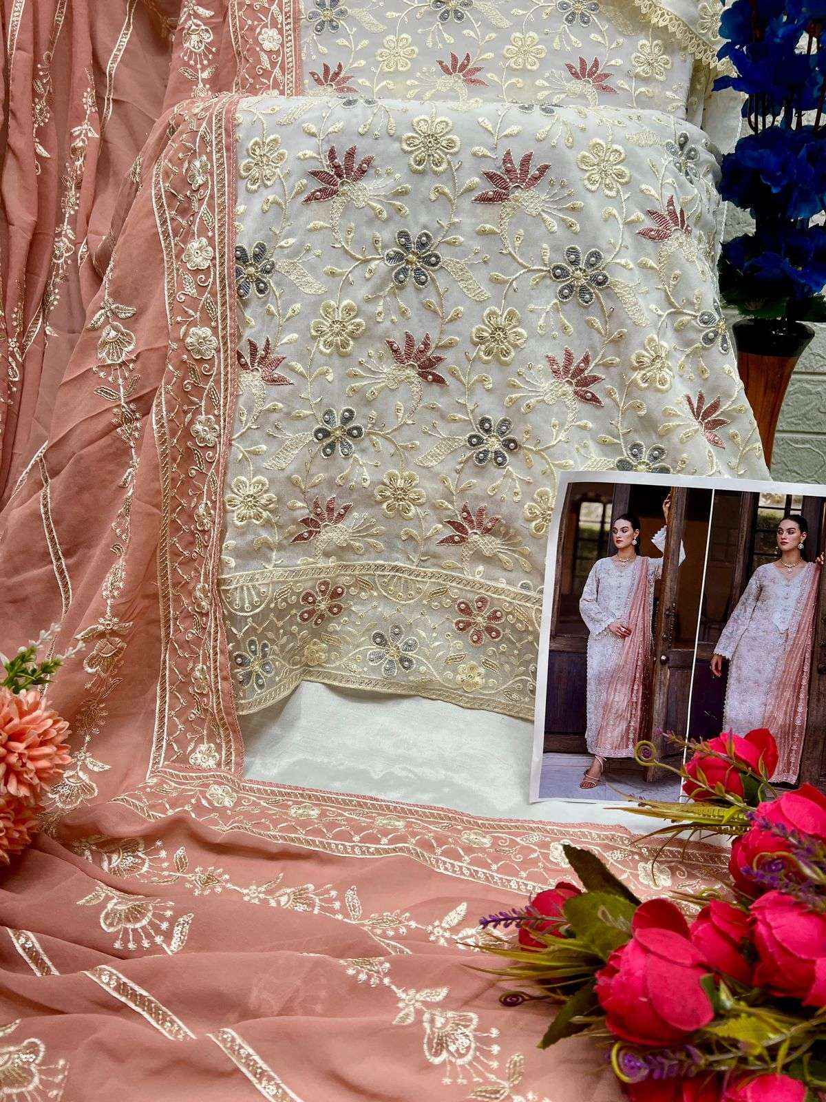 AL KHUSHBU DESIGN NO - 6021-22-23 GEORGETTE PAKISTANI SUIT ( 3 PCS CATALOG )