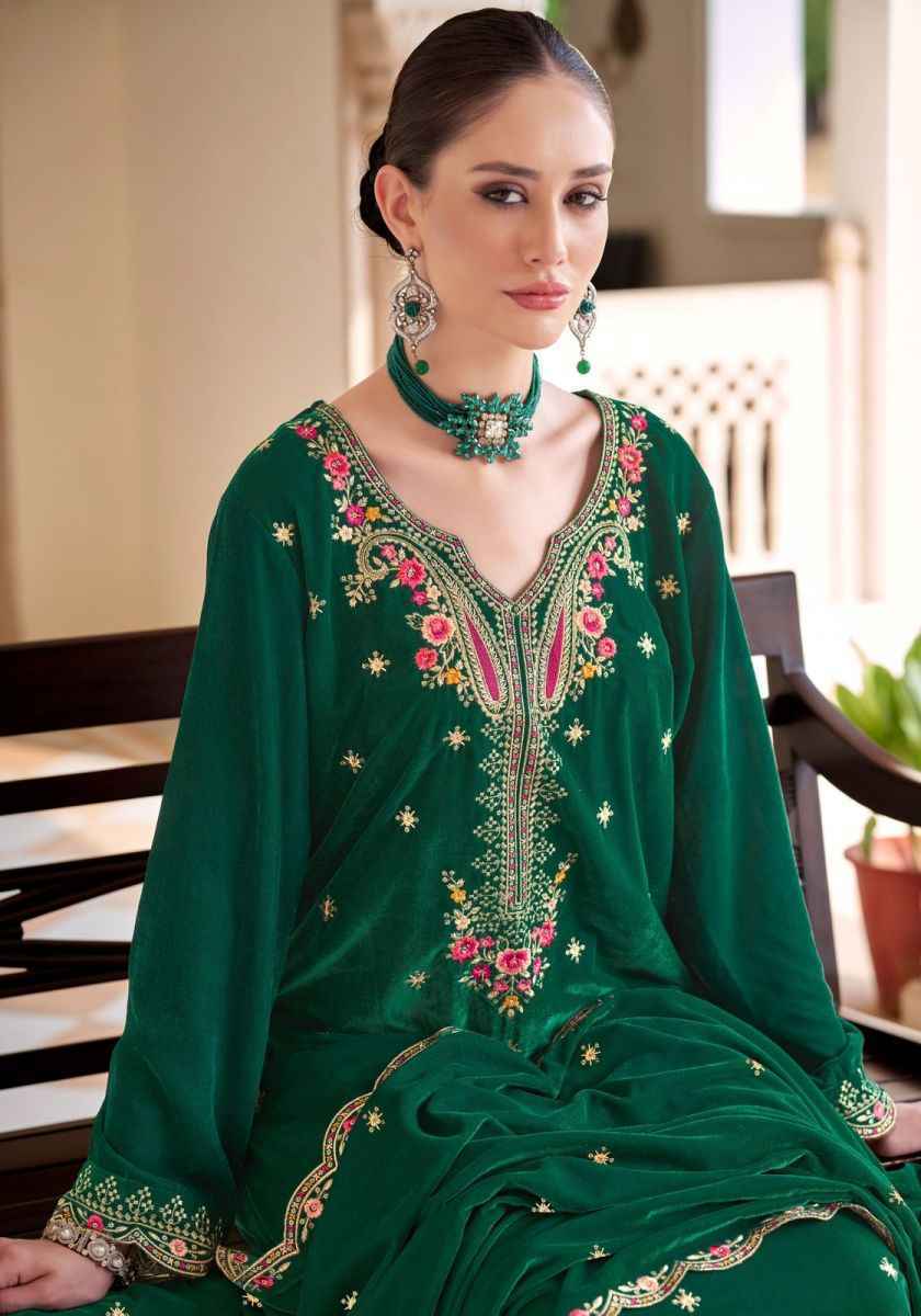 Alok Shabnam Velvet wholesale surat salwar kameez 4 pcs Catalogue