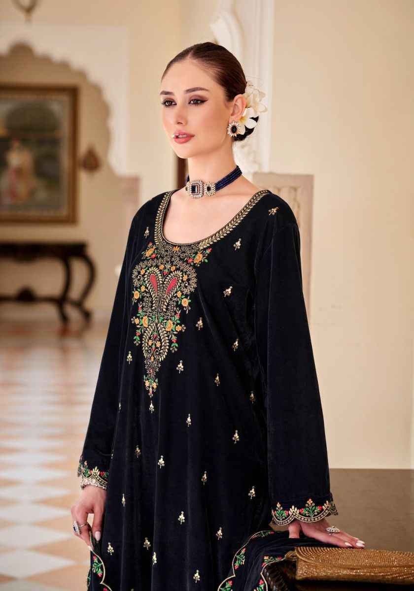 Alok Shabnam Velvet wholesale surat salwar kameez 4 pcs Catalogue