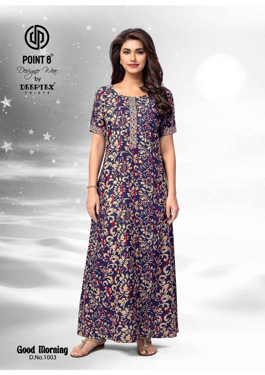DEEPTEX GOOD MORNING VOL-1 WHOLESALE PURE COTTON NIGHTY ( 15 PCS CATALOG )