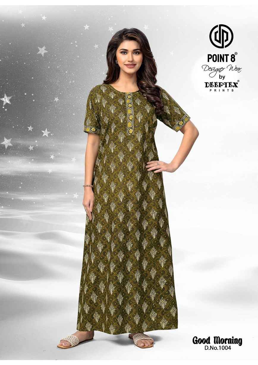DEEPTEX GOOD MORNING VOL-1 WHOLESALE PURE COTTON NIGHTY ( 15 PCS CATALOG )