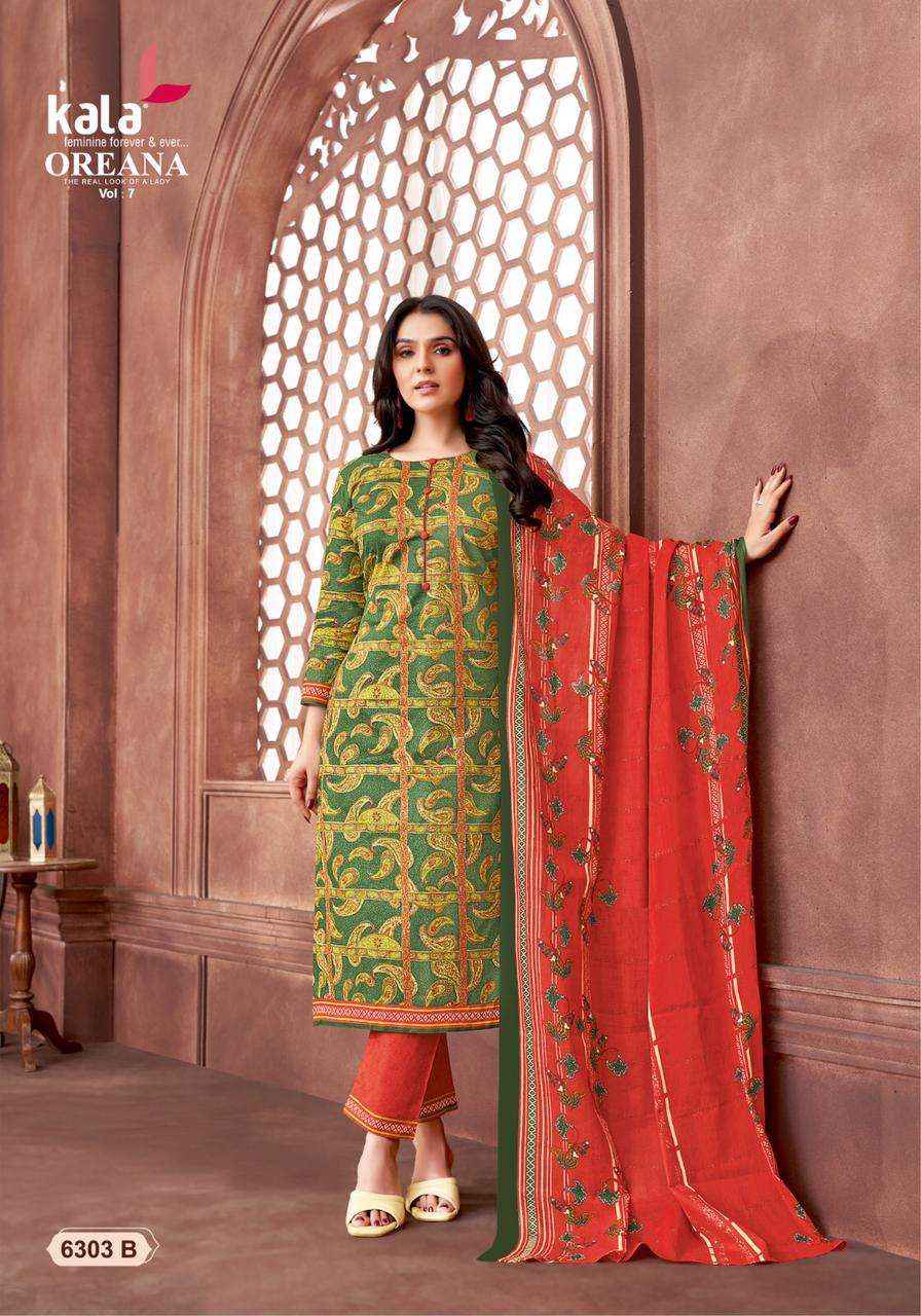 KALA FASHION OREANA VOL 7 COTTON JAIPURI PRINT SALWAR KAMEEZ ( 12 PCS CATALOG )
