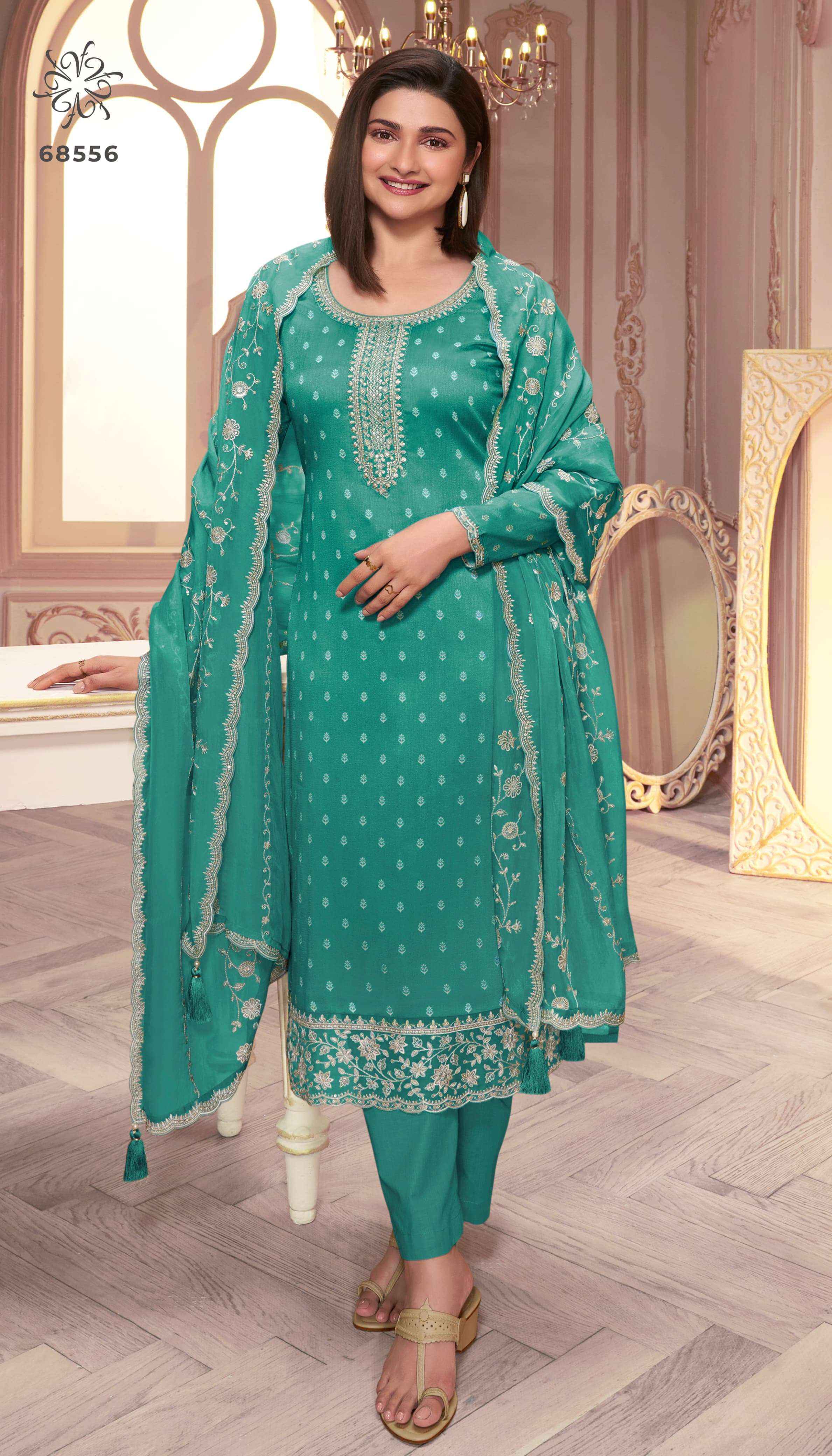 VINAY FASHION KULEESH PURVA HIT LIST GEORGETTE DESIGNER SUIT ( 5 PCS CATALOG )