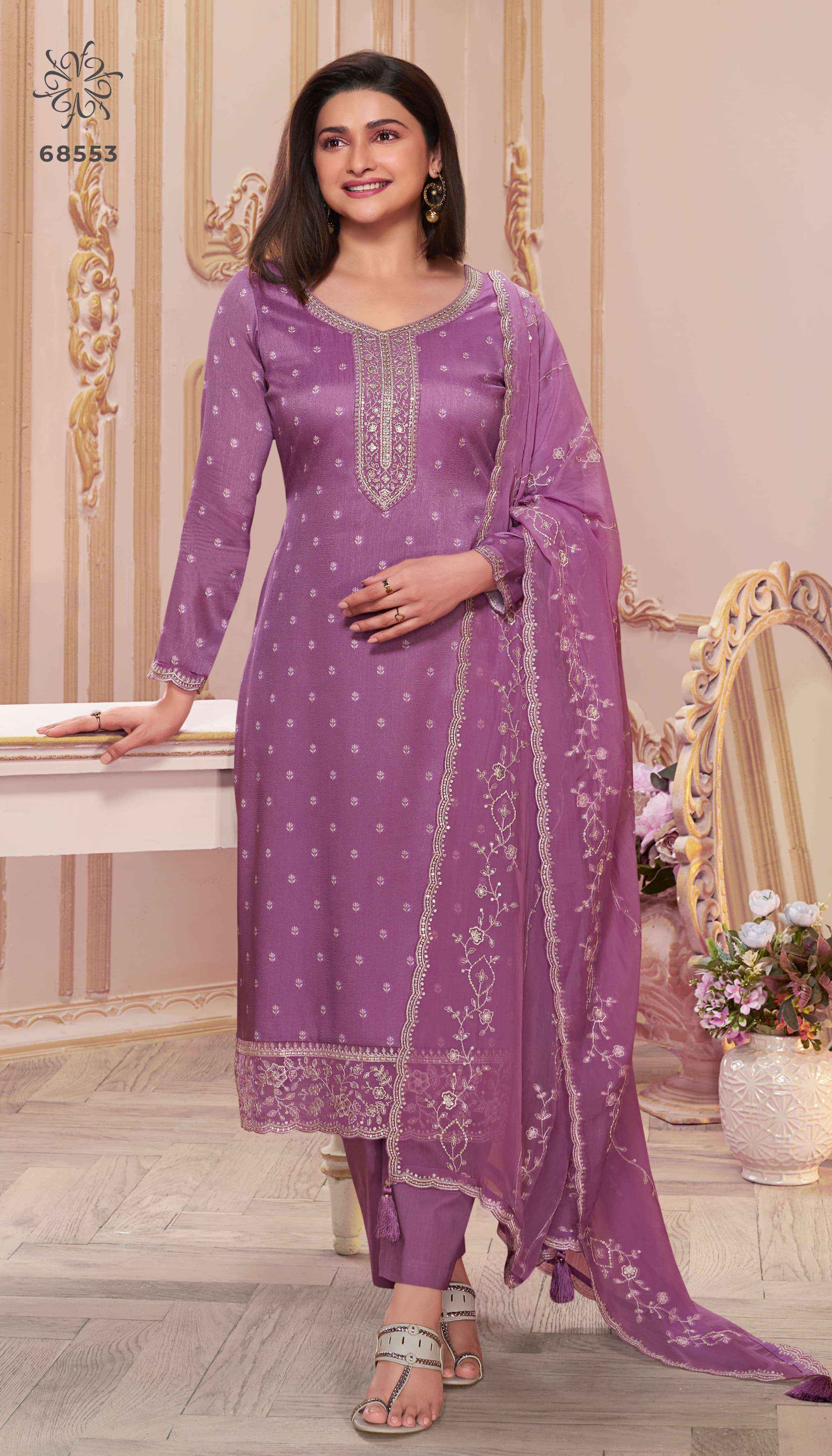 VINAY FASHION KULEESH PURVA HIT LIST GEORGETTE DESIGNER SUIT ( 5 PCS CATALOG )