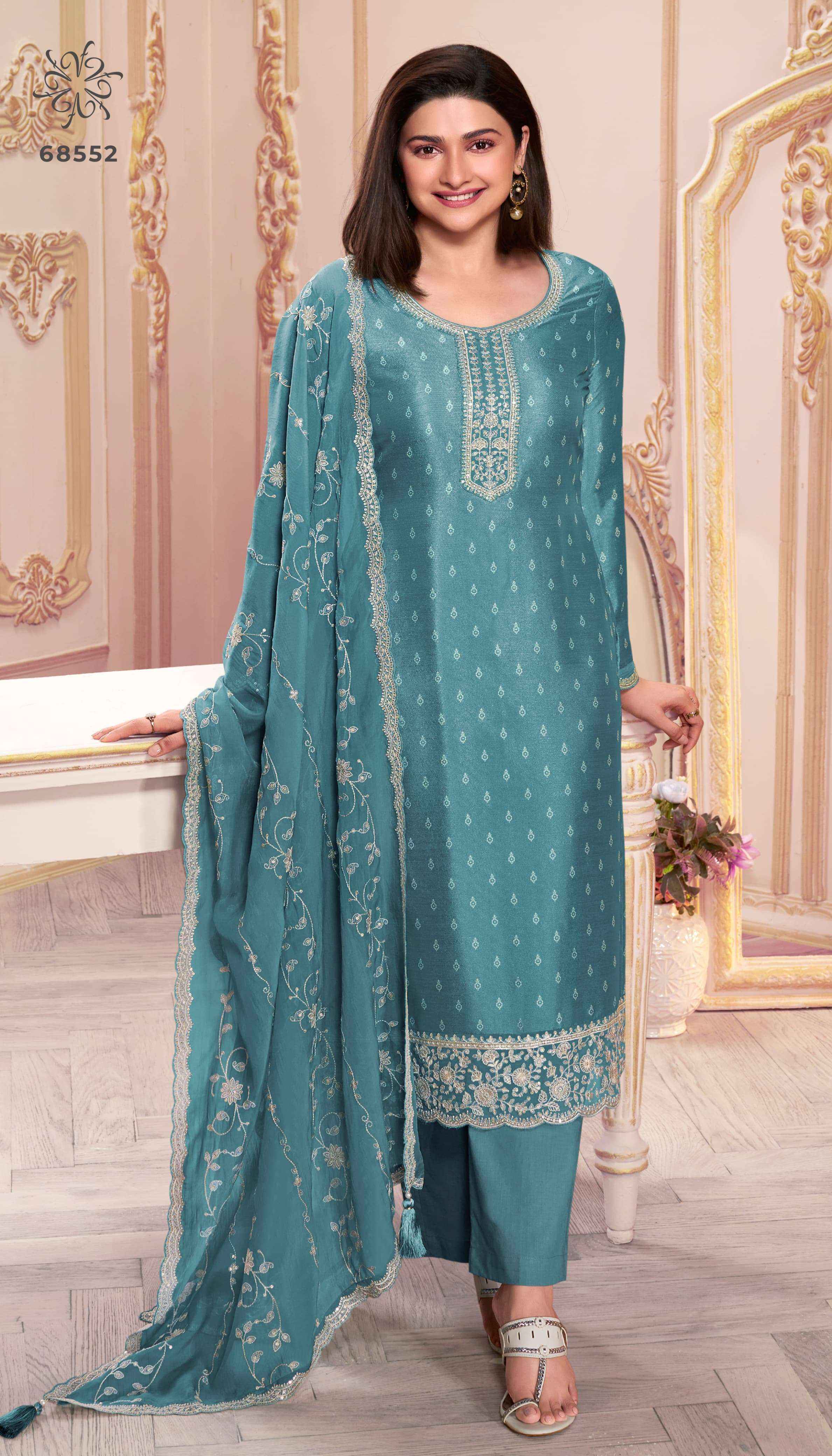 VINAY FASHION KULEESH PURVA HIT LIST GEORGETTE DESIGNER SUIT ( 5 PCS CATALOG )