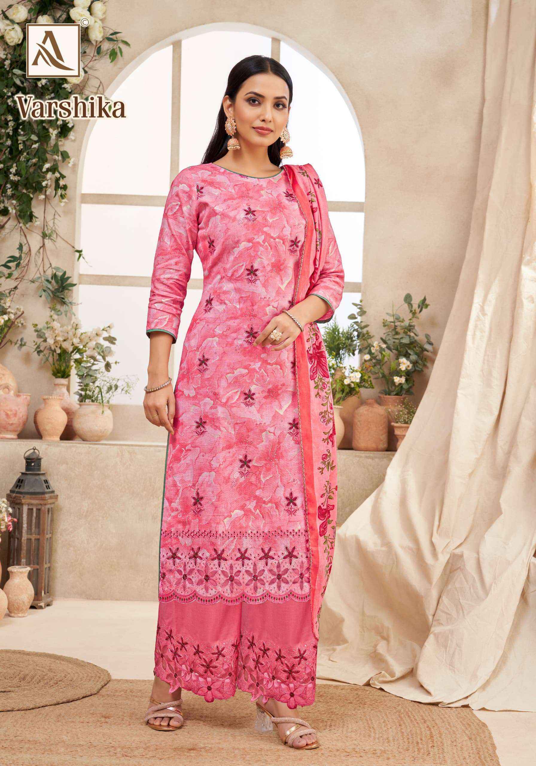Alok Varshika Camric Cotton Ladies Dress Material Surat Textile Market ( 6 pcs Catalogue }