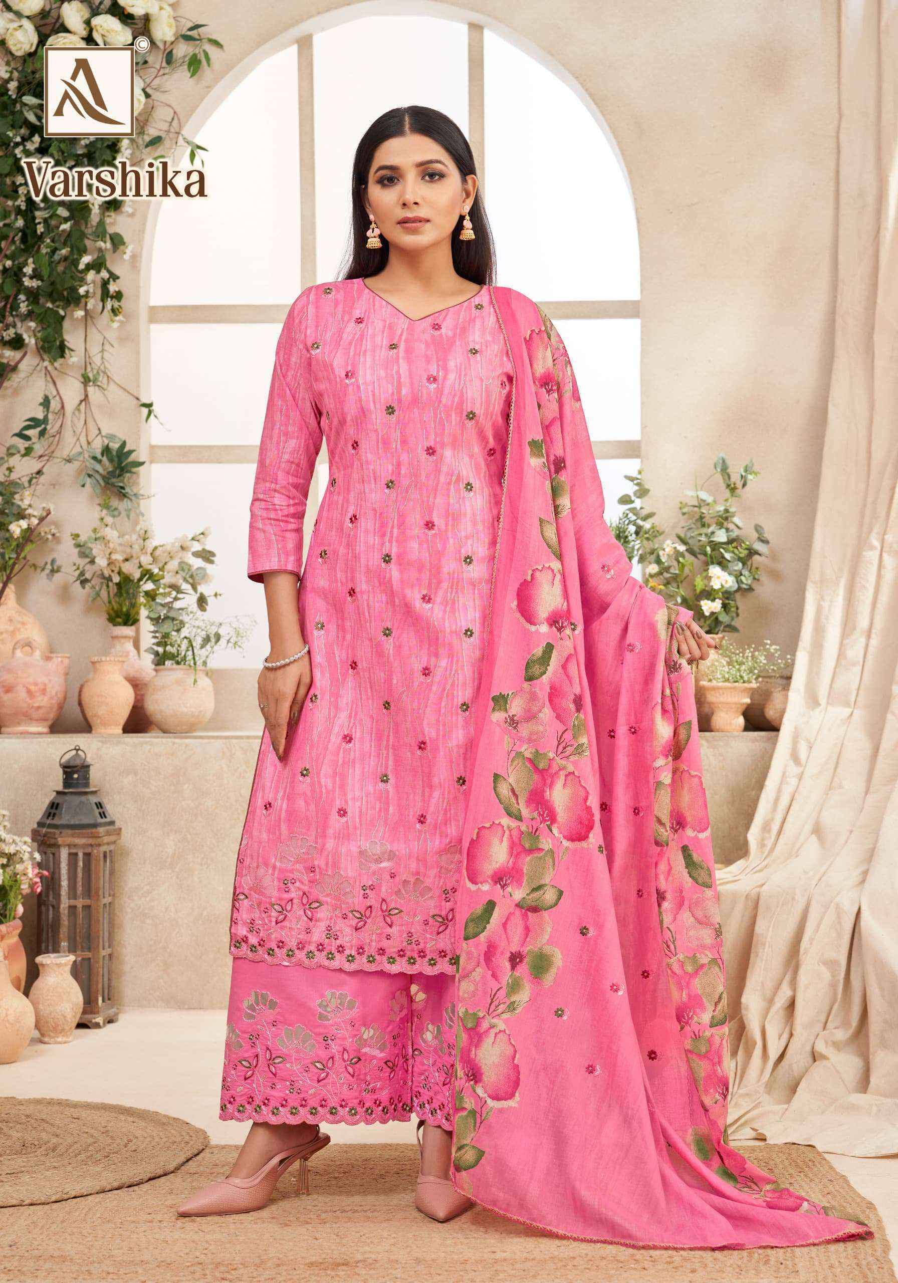 Alok Varshika Camric Cotton Ladies Dress Material Surat Textile Market ( 6 pcs Catalogue }