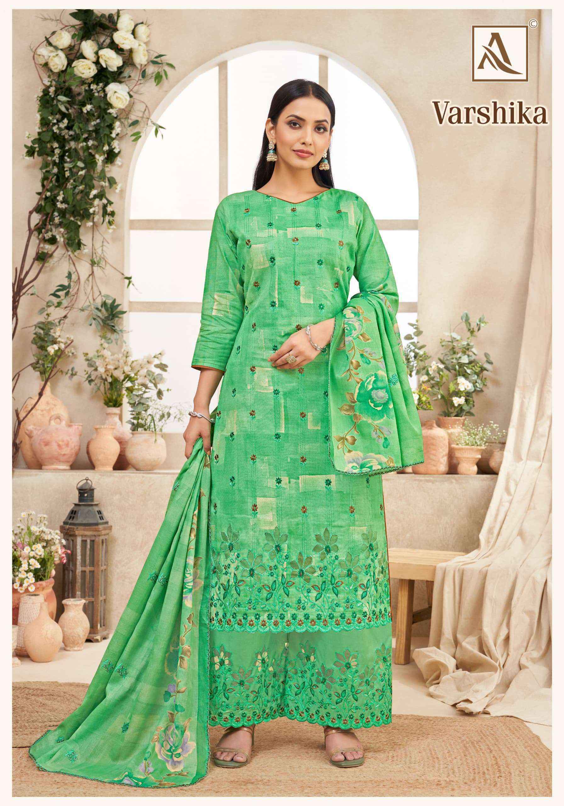 Alok Varshika Camric Cotton Ladies Dress Material Surat Textile Market ( 6 pcs Catalogue }