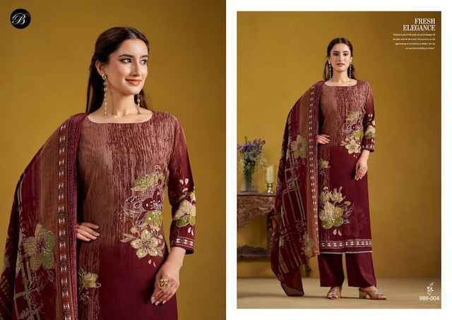 Belliza Lamhe Viscouse Reyon Dress Material 6 pcs Catalogue