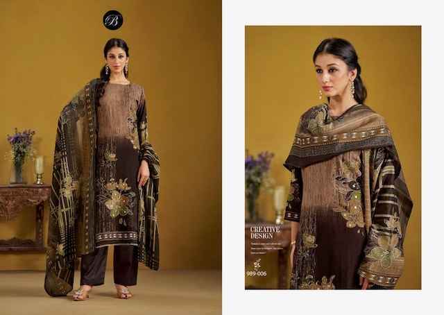 Belliza Lamhe Viscouse Reyon Dress Material 6 pcs Catalogue