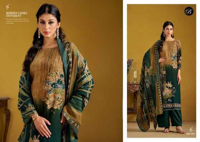 Belliza Lamhe Viscouse Reyon Dress Material 6 pcs Catalogue