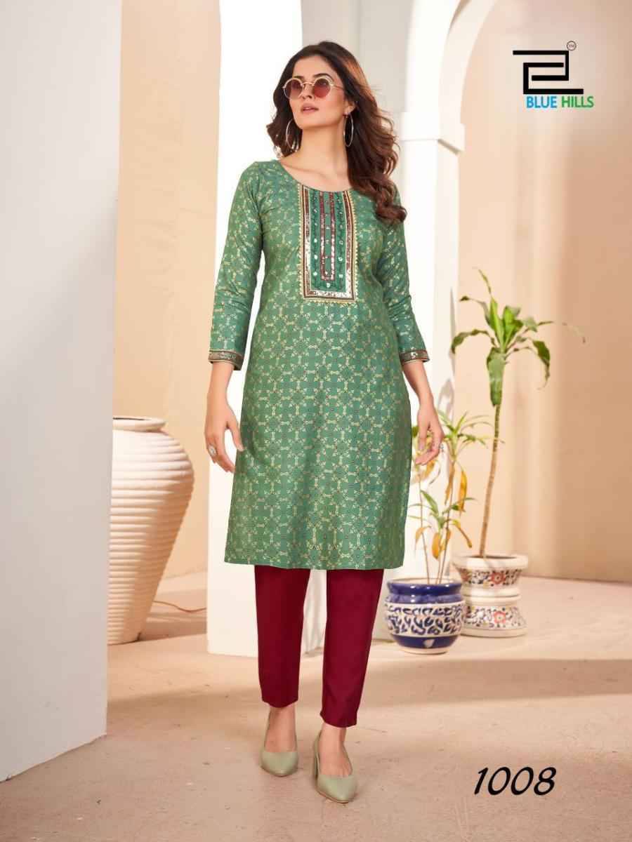 Blue Hills Royal Queen Cotton Kurti 10 pcs Catalogue