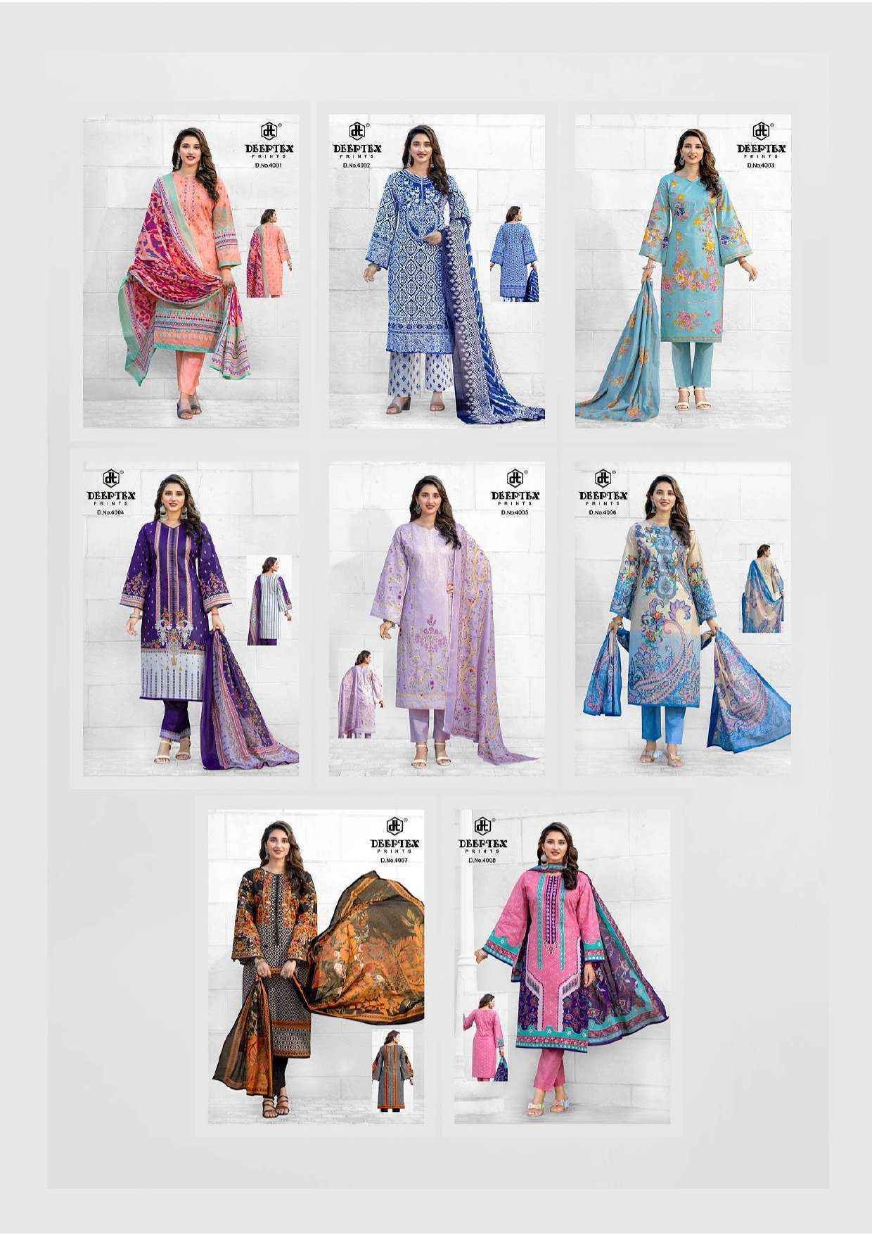 Deeptex Roohi Zara Vol-4 Ladies Salwar Kameez ( 8 pcs Catalogue ) Surat Wholesale Market
