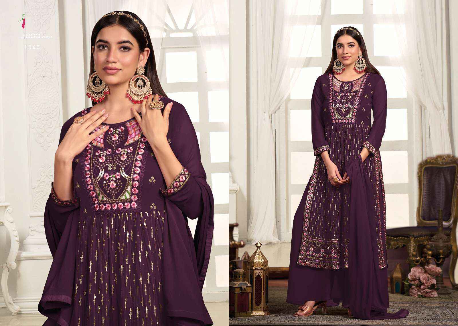 Eba Lifestyle inayat series 1543-1546 Blooming Georgette suit Wholesale Surat ( 4 Pcs Catalog )
