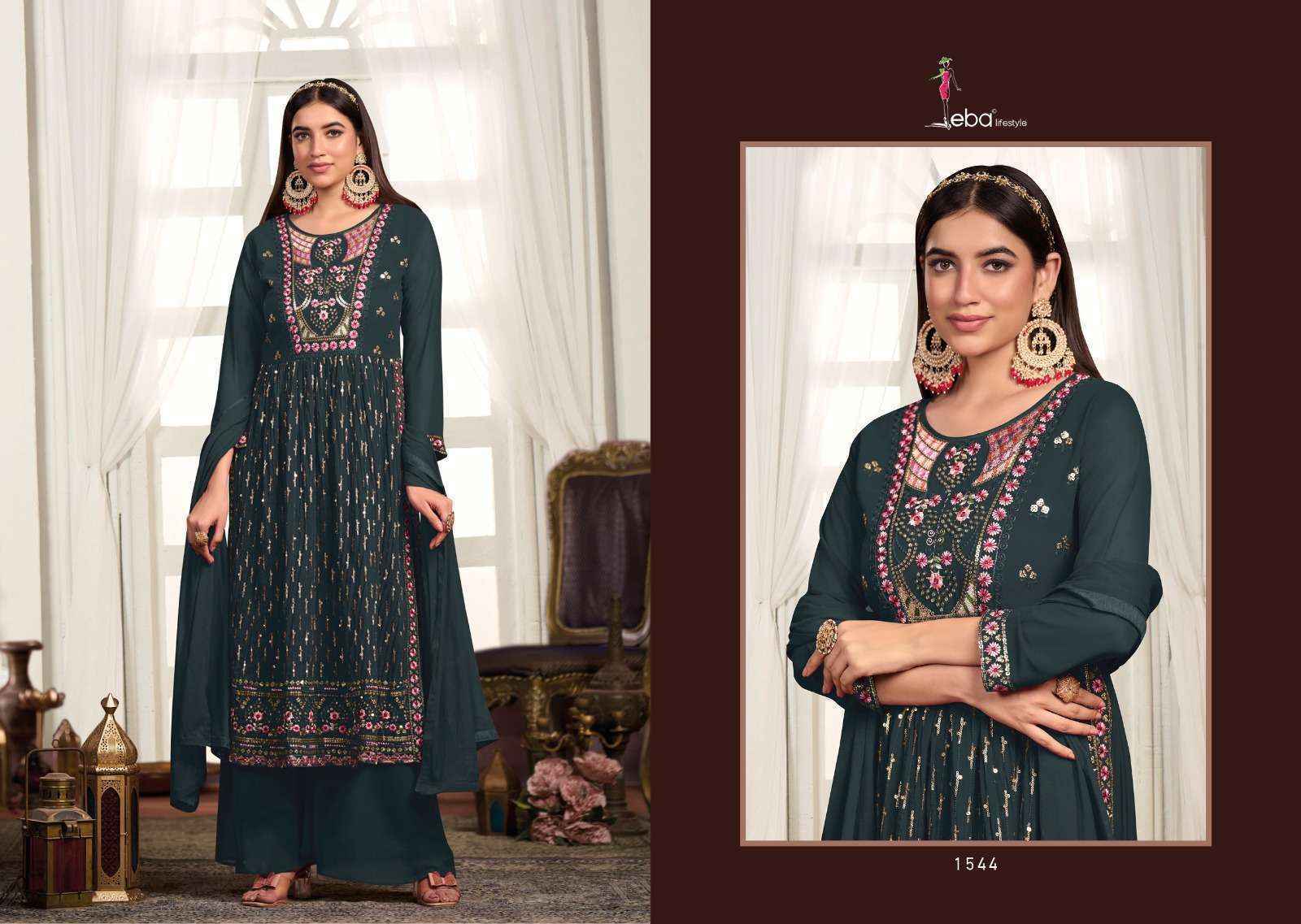 Eba Lifestyle inayat series 1543-1546 Blooming Georgette suit Wholesale Surat ( 4 Pcs Catalog )