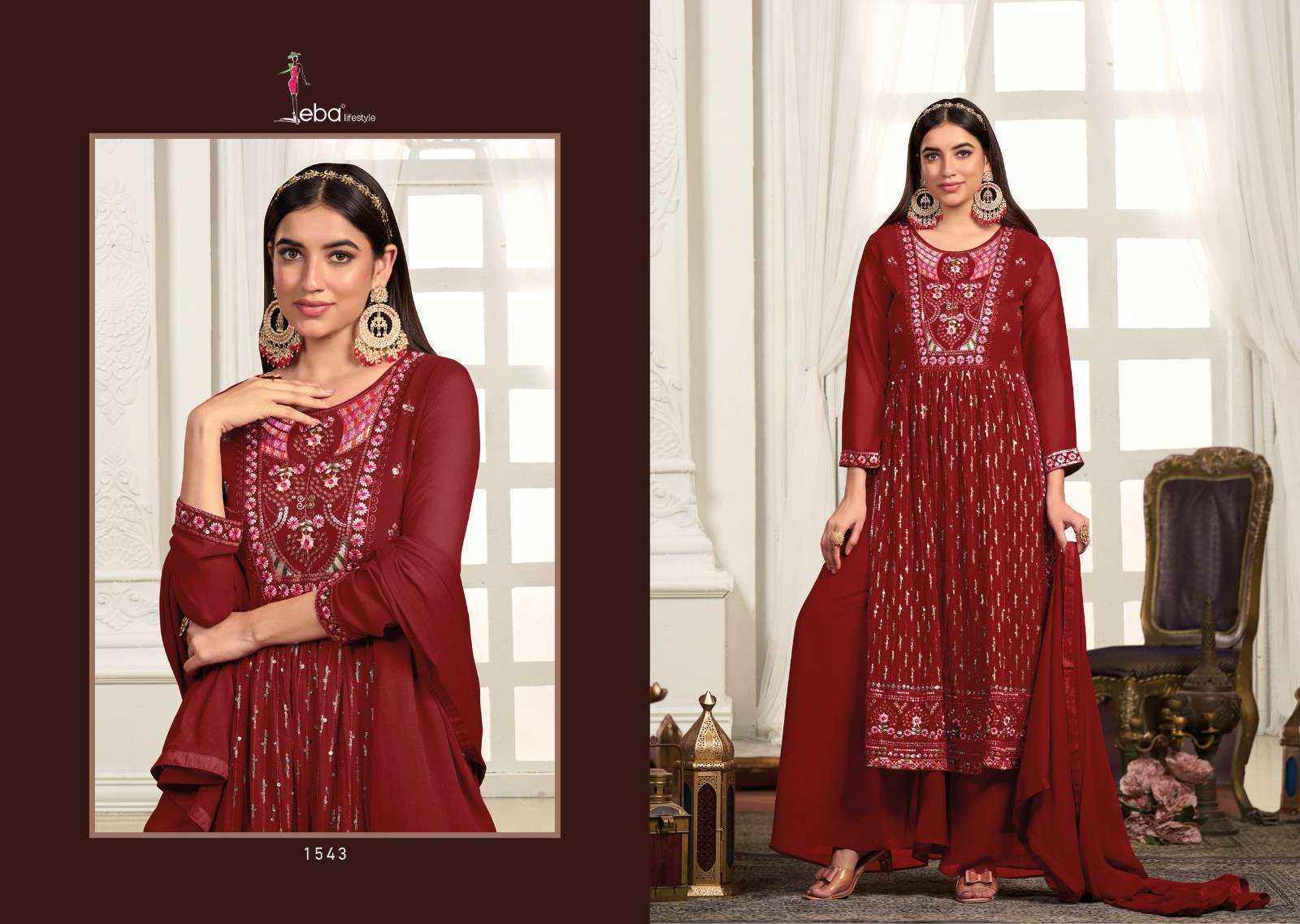 Eba Lifestyle inayat series 1543-1546 Blooming Georgette suit Wholesale Surat ( 4 Pcs Catalog )