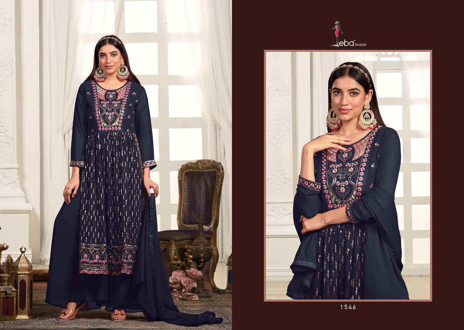 Eba Lifestyle inayat series 1543-1546 Blooming Georgette suit Wholesale Surat ( 4 Pcs Catalog )