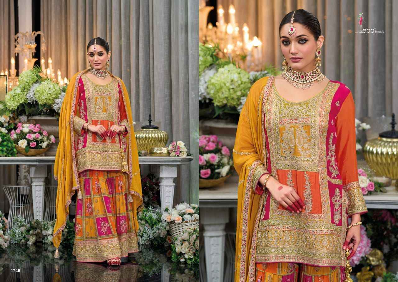 Eba Lifestyle Rang Readymade Chinon Dress 2 pcs Catalogue