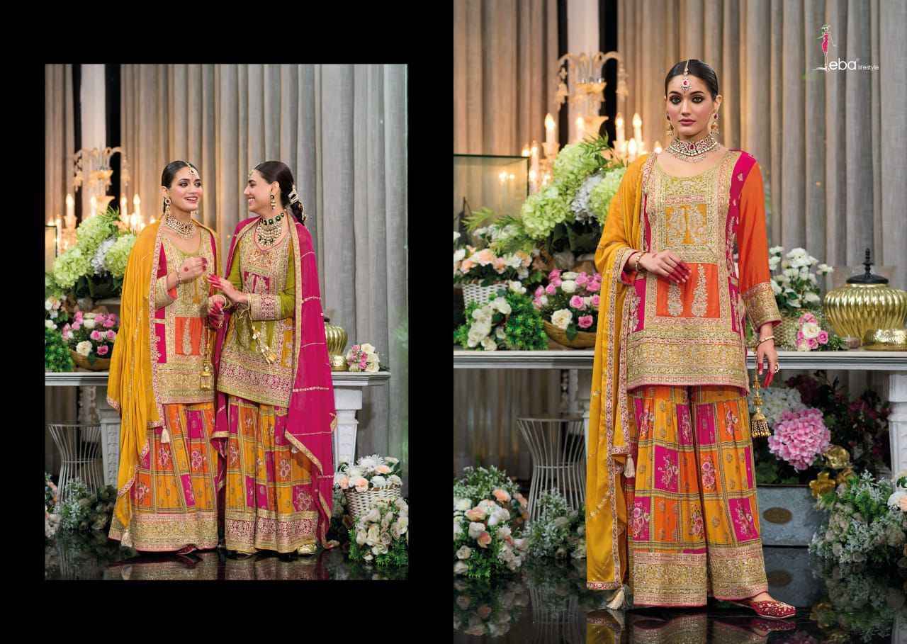 Eba Lifestyle Rang Readymade Chinon Dress 2 pcs Catalogue