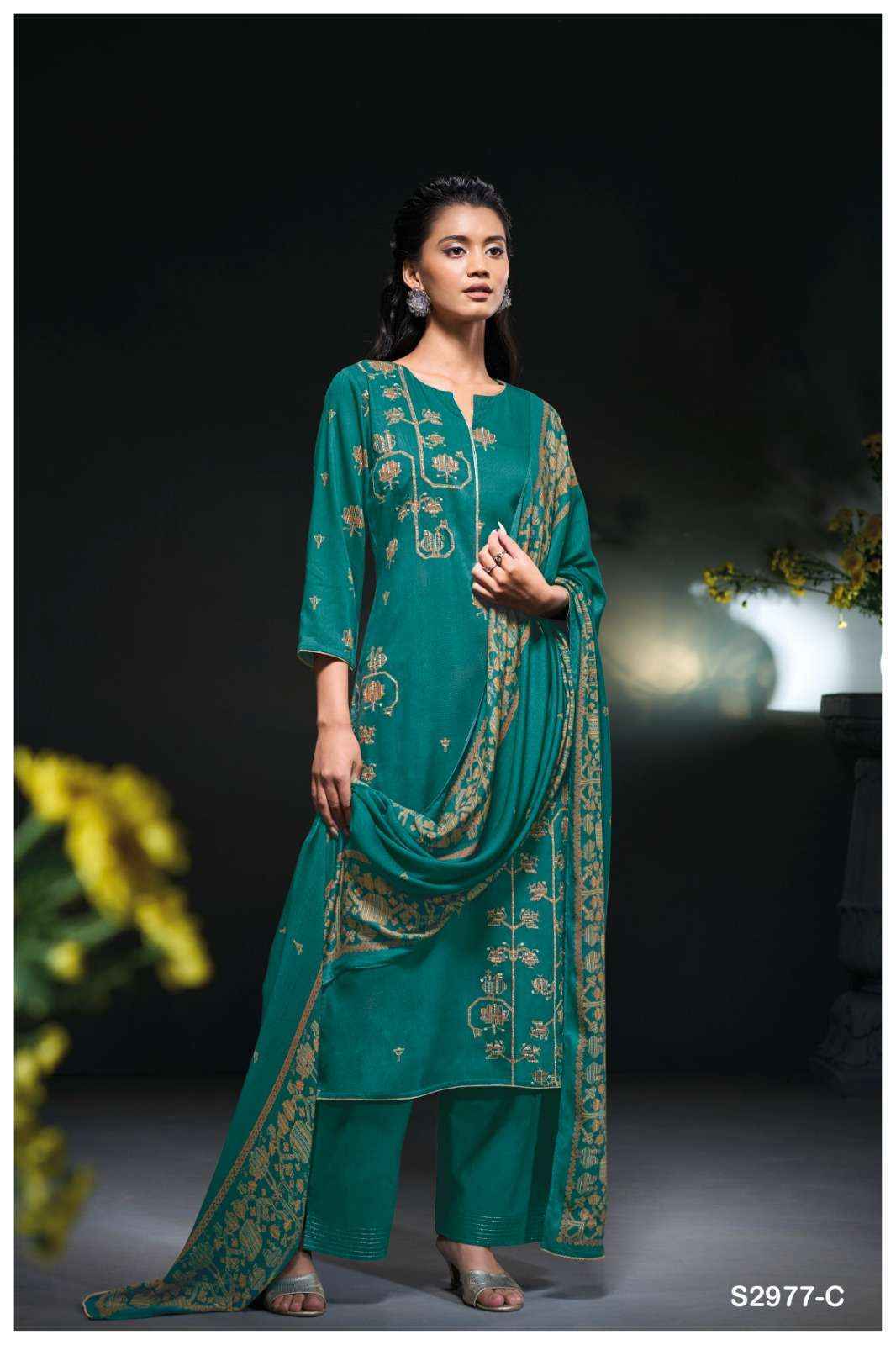 Ganga Tadisa 2977 Pashmina Dress Material 4 pcs Catalogue