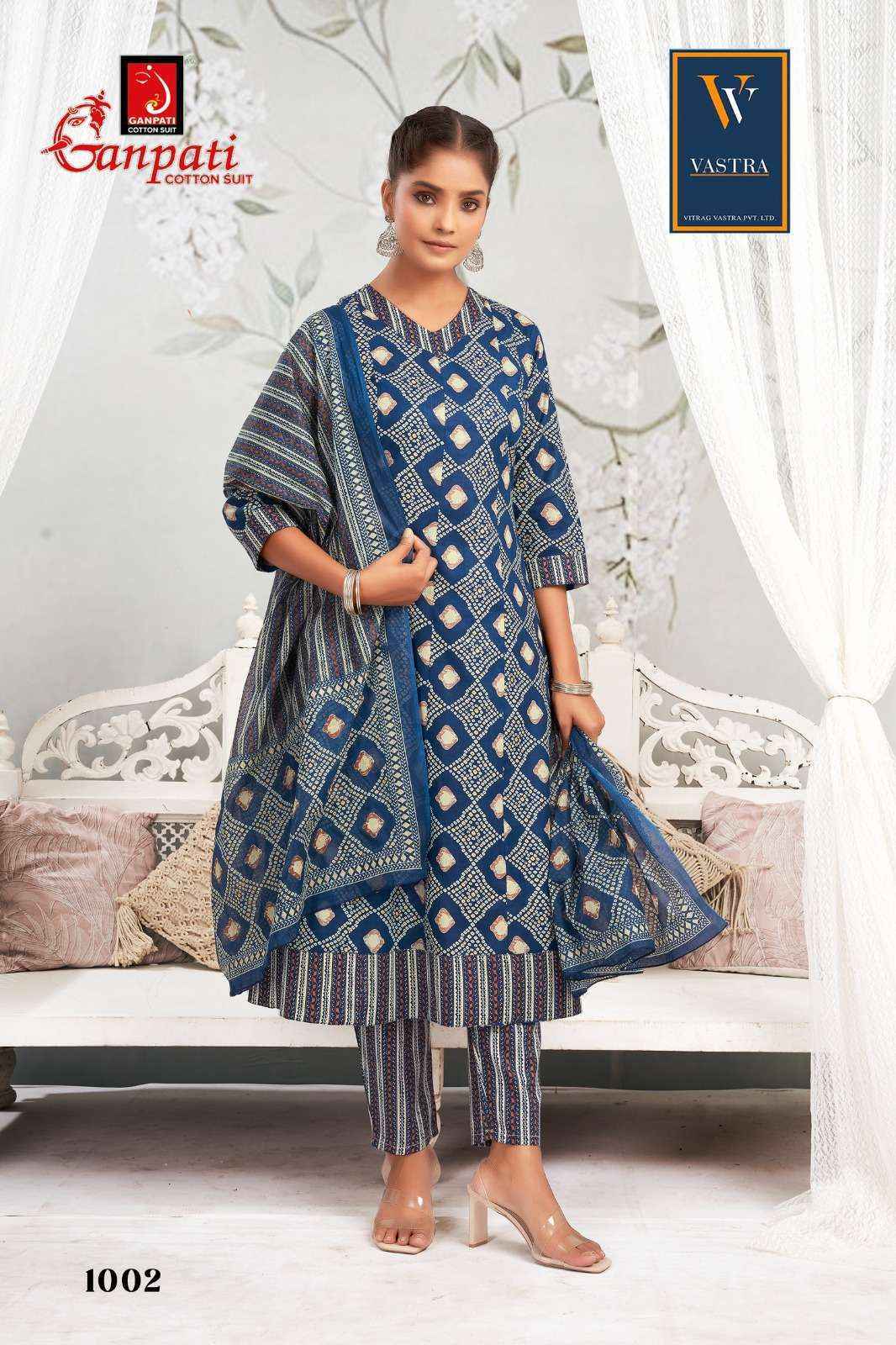 Ganpati Anarkali Vol 1 Readymade Cotton Suits Wholesale Market Surat ( 12 pcs Catalogue }