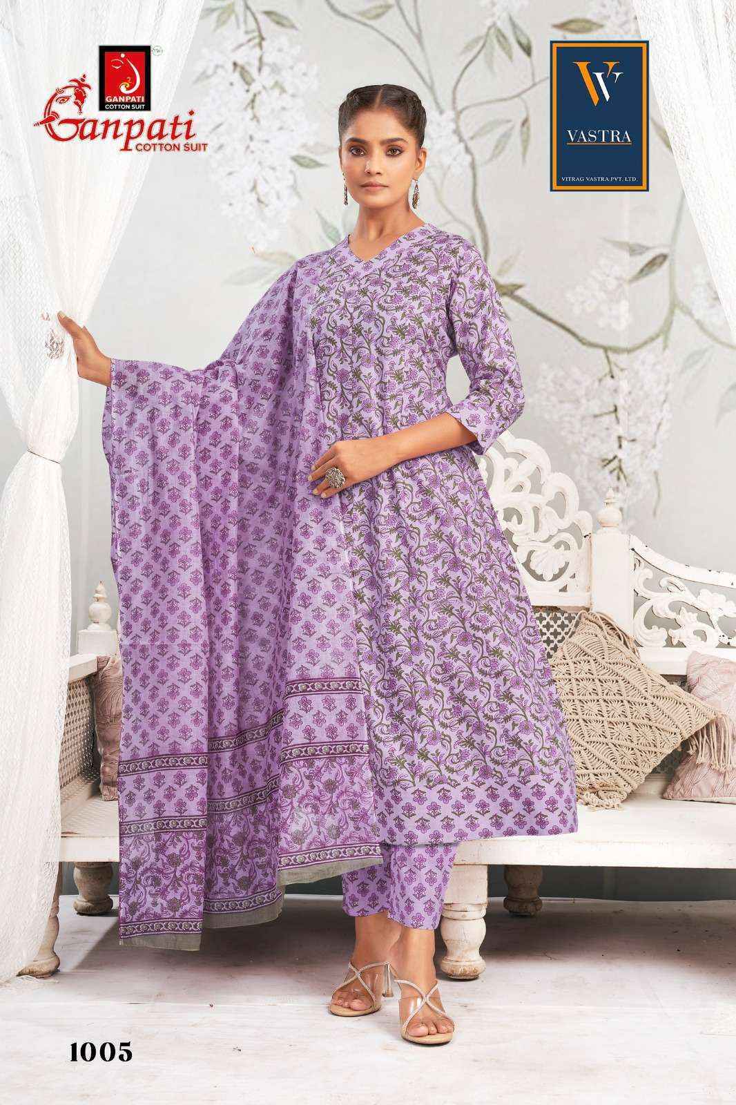 Ganpati Anarkali Vol 1 Readymade Cotton Suits Wholesale Market Surat ( 12 pcs Catalogue }