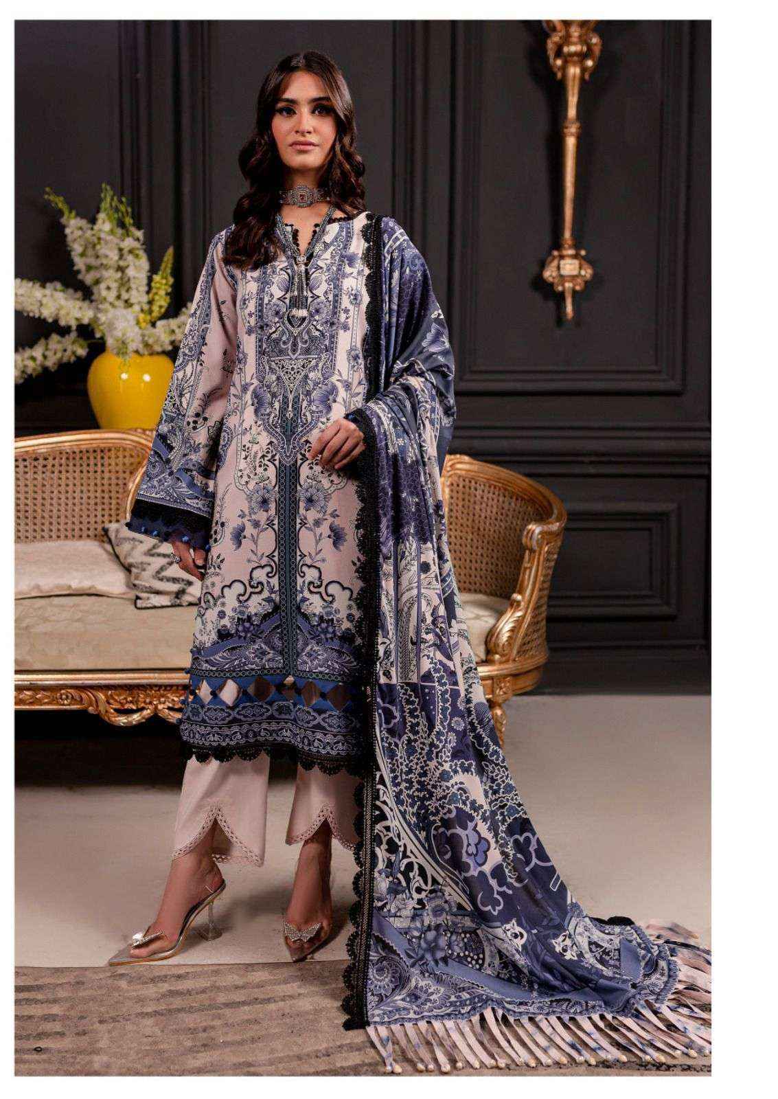 Hala Azure Vol 1 Wholesale Lawn Cotton Ladies Dress Material ( 6 pcs Catalogue )