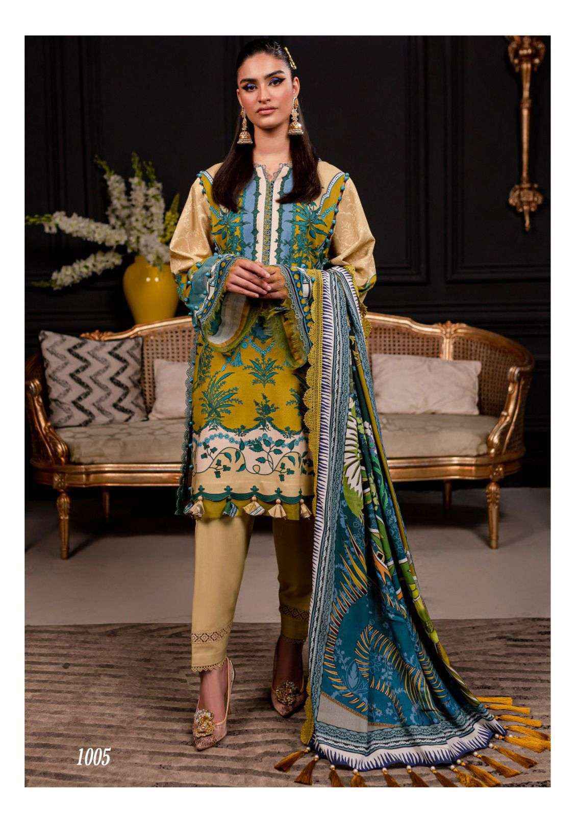Hala Azure Vol 1 Wholesale Lawn Cotton Ladies Dress Material ( 6 pcs Catalogue )