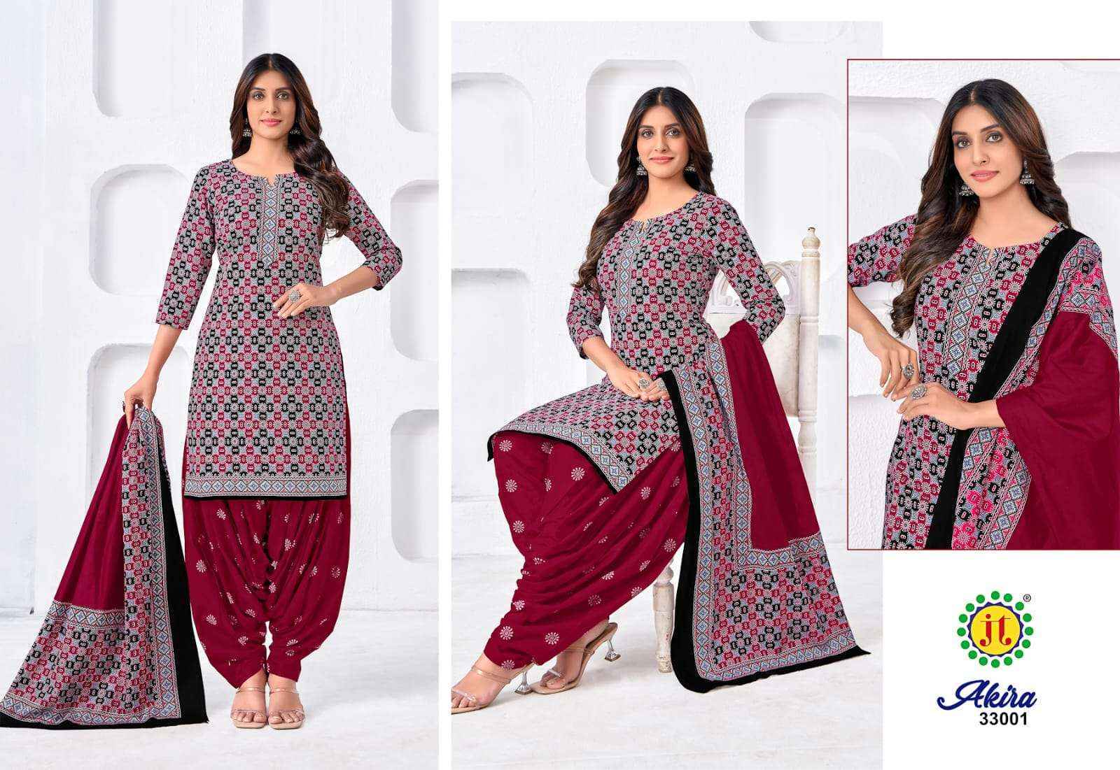 Jt Akira Vol 33 Cotton Ladies Salwar Kameez ( 15 pcs Catalogue ) Surat Wholesale Market