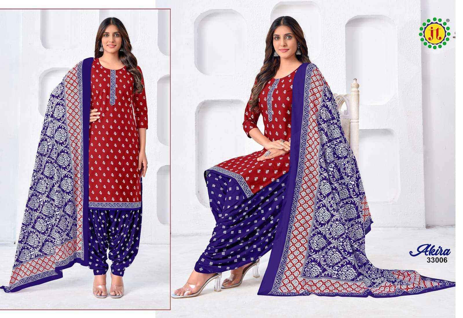 Jt Akira Vol 33 Cotton Ladies Salwar Kameez ( 15 pcs Catalogue ) Surat Wholesale Market