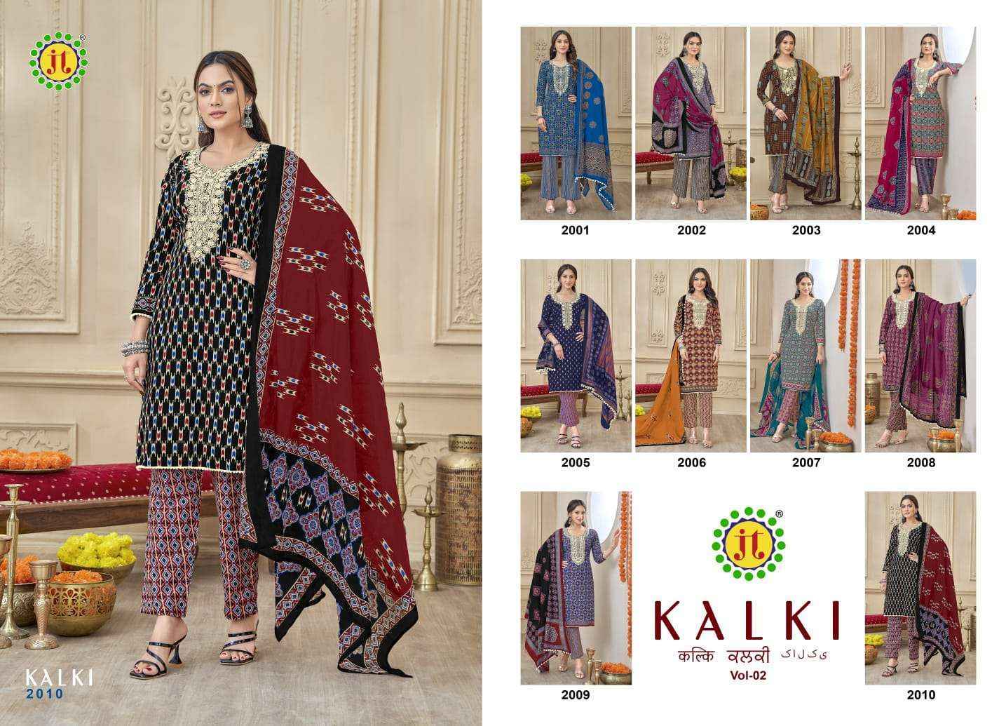 Jt Kalki Vol 2 Cotton Salwar Kameez At Wholesale Price  (10 pcs Catalogue )