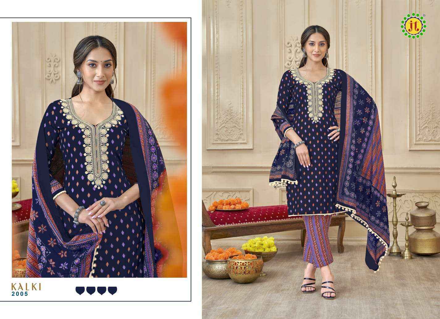 Jt Kalki Vol 2 Cotton Salwar Kameez At Wholesale Price  (10 pcs Catalogue )