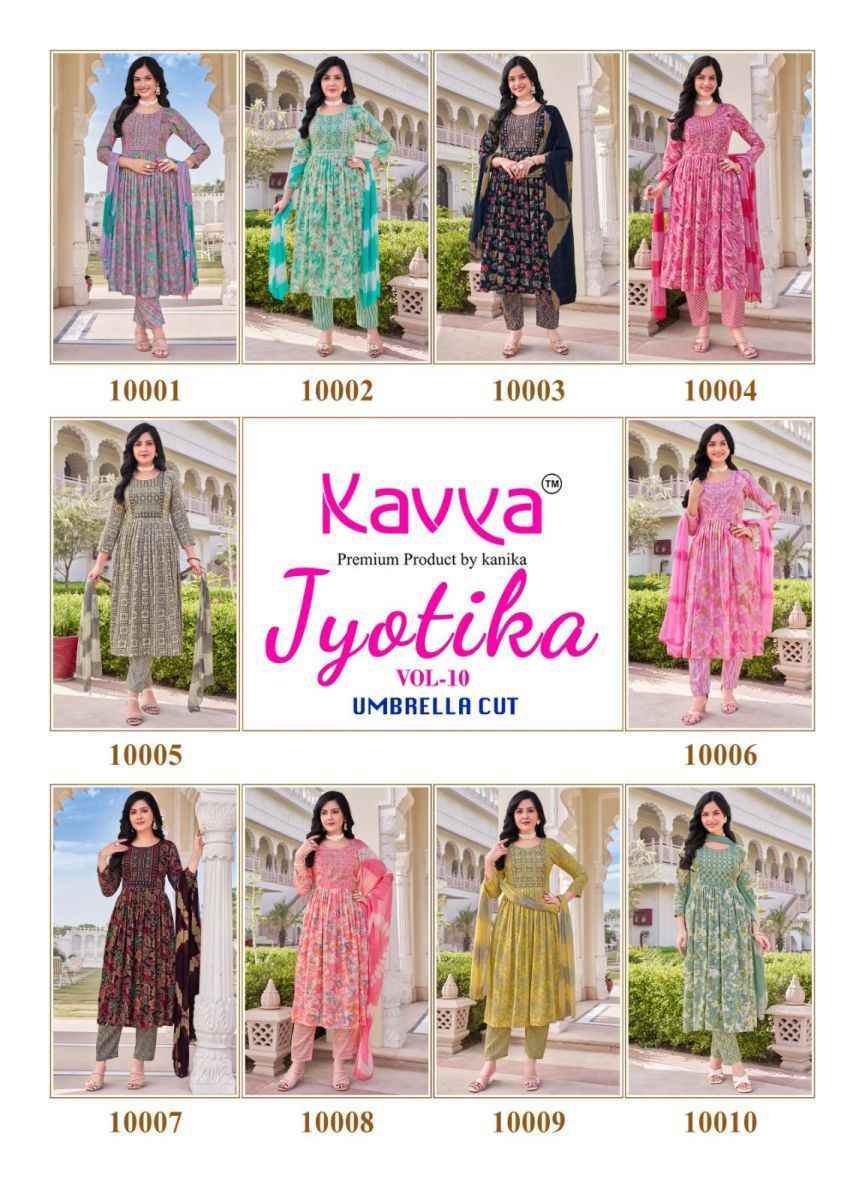 Kavya Jyotika Vol-10 Capsule Kurti Combo 10 pcs Catalogue