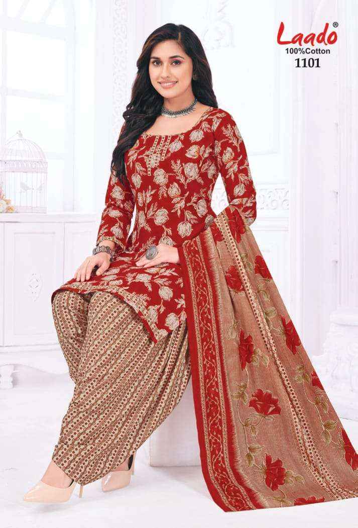 LAADO NADIYA PATIYALA VOL 11 COTTON PRINTED SALWAR SUIT WHOLESALE MARKET ( 12 CS CATALOG }