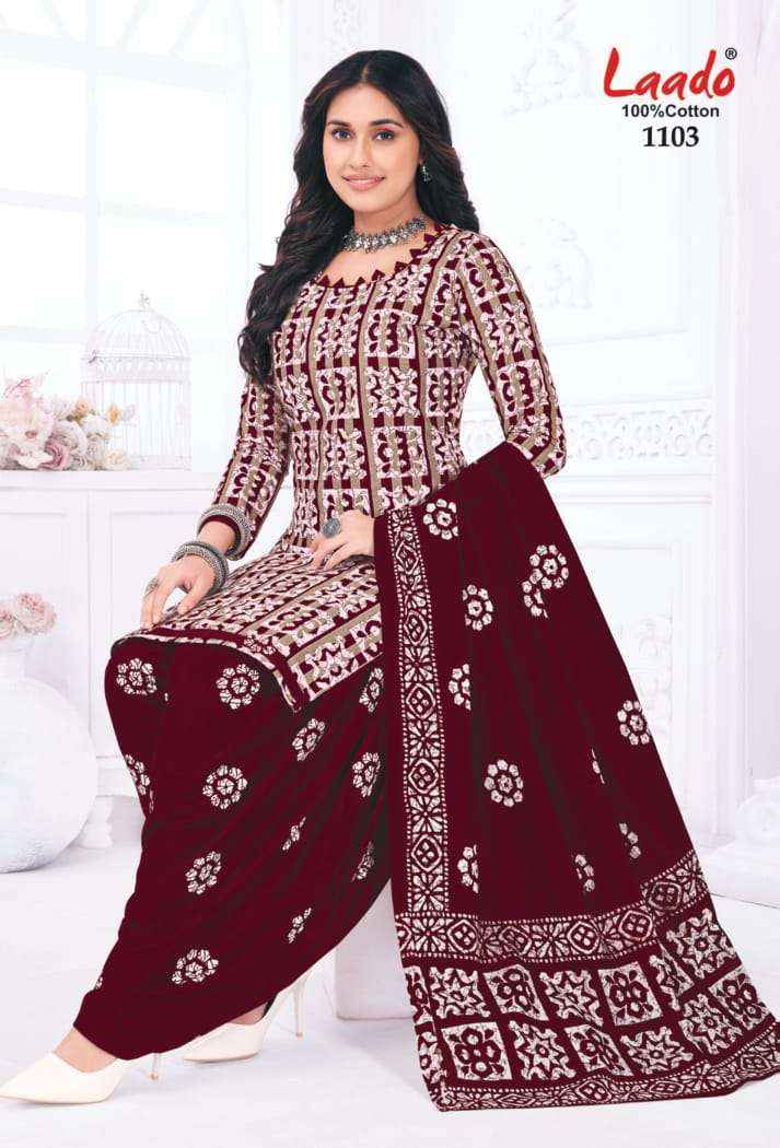 LAADO NADIYA PATIYALA VOL 11 COTTON PRINTED SALWAR SUIT WHOLESALE MARKET ( 12 CS CATALOG }